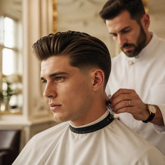 Men's haircut and grooming – illustrating “What does a luxury men's haircut include?”