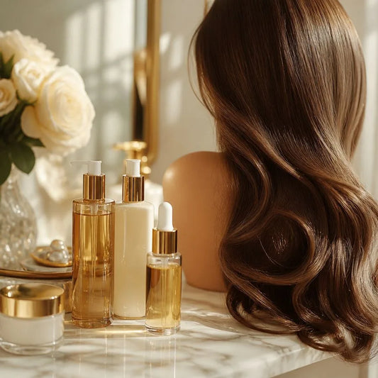 Professional hair care products and tools – illustrating “What does heat protectant actually do?”