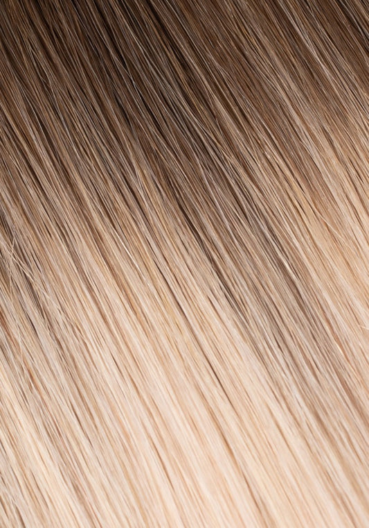 BELLAMI Professional Tape-In Express Weft, Walnut Brown/Ash Blonde #3/60 Rooted